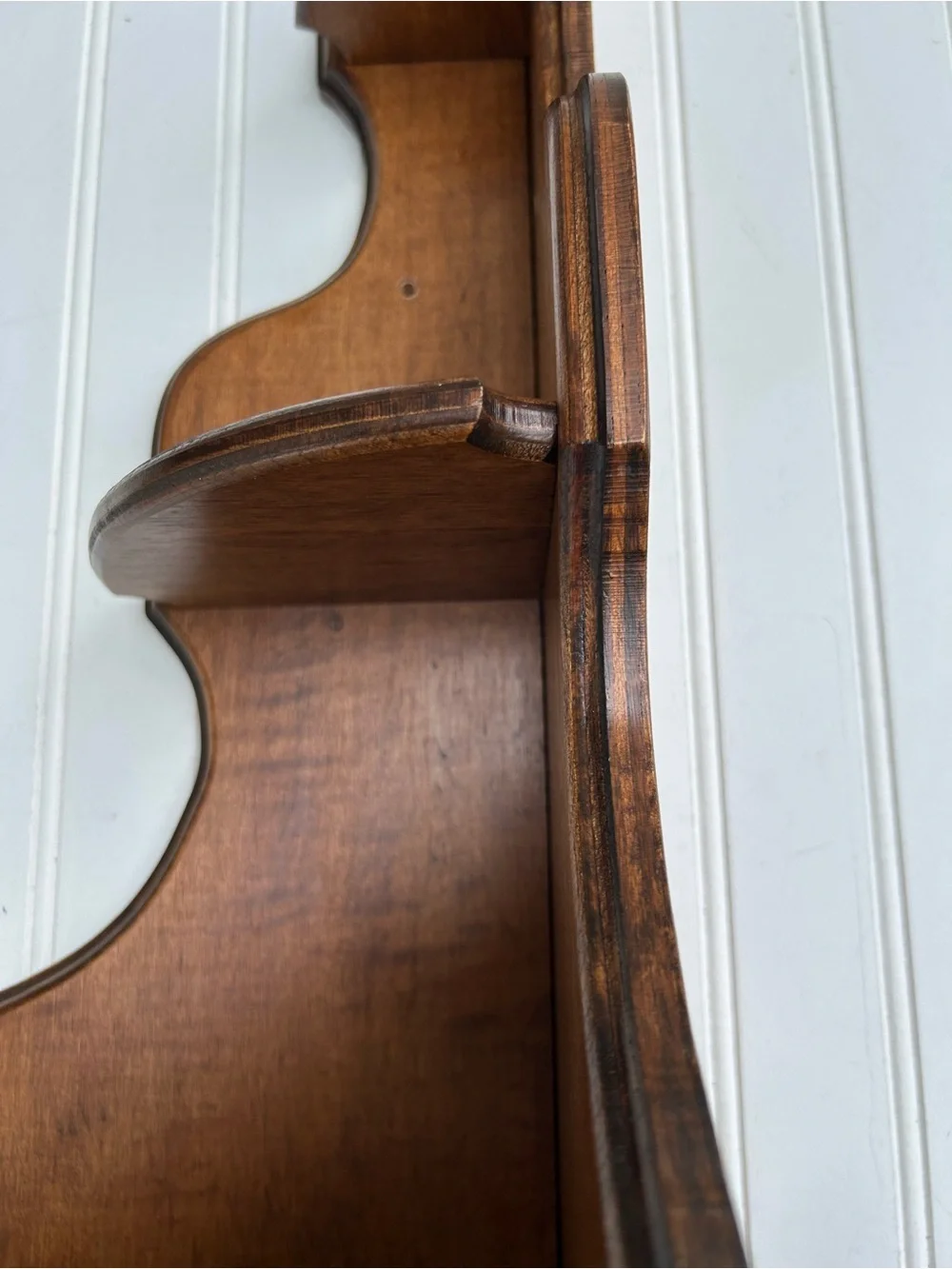 Vintage Shelf Wood Corner Wall Hanging Handmade Cottagecore Solid 21.5x8.5